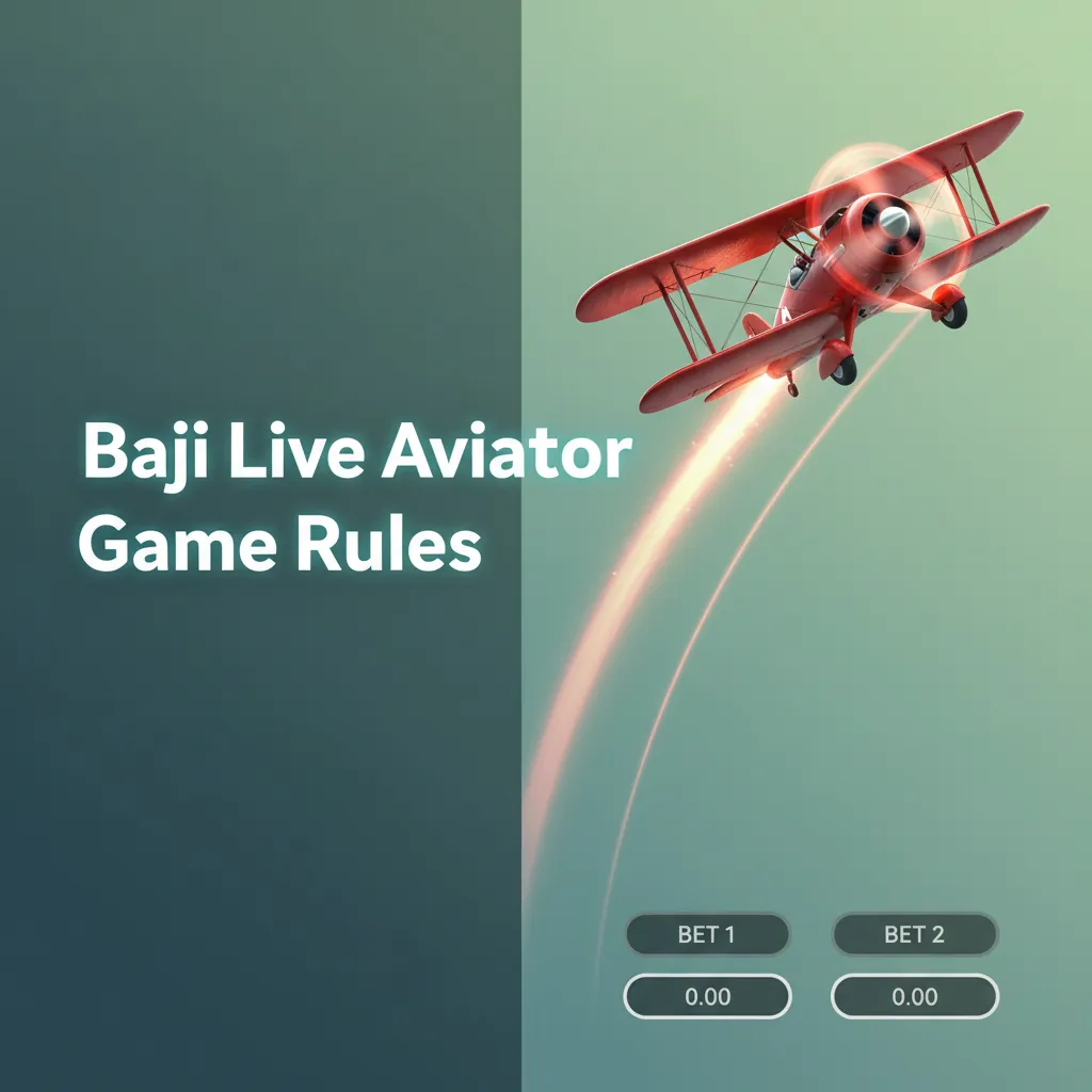 Baji Live Aviator: plane climbs, multiplier rises; cash out before it flies away. Auto bet/cashout, two bets, demo.