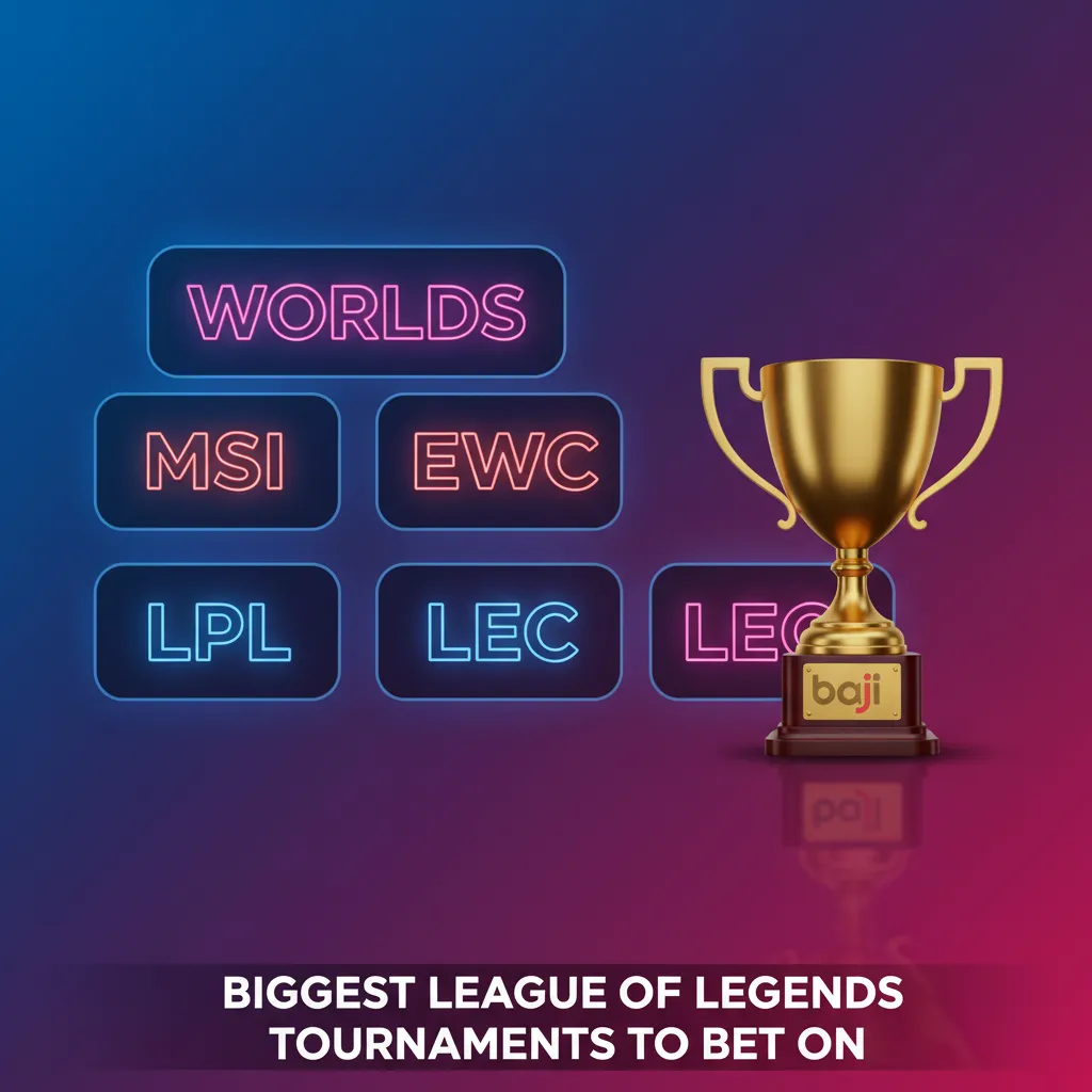 Top League of Legends tournaments to bet on: Worlds, MSI, EWC, LCK, LPL, LEC; featuring T1, Gen.G, G2, FNATIC.