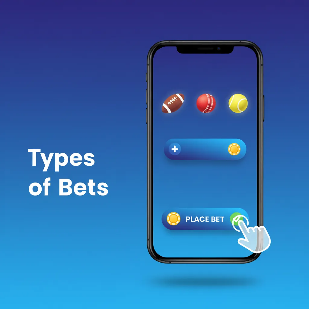 Bet types infographic: Single&mdash;one pick; Express&mdash;2+ legs all must win; System&mdash;combos can pay if one leg loses.